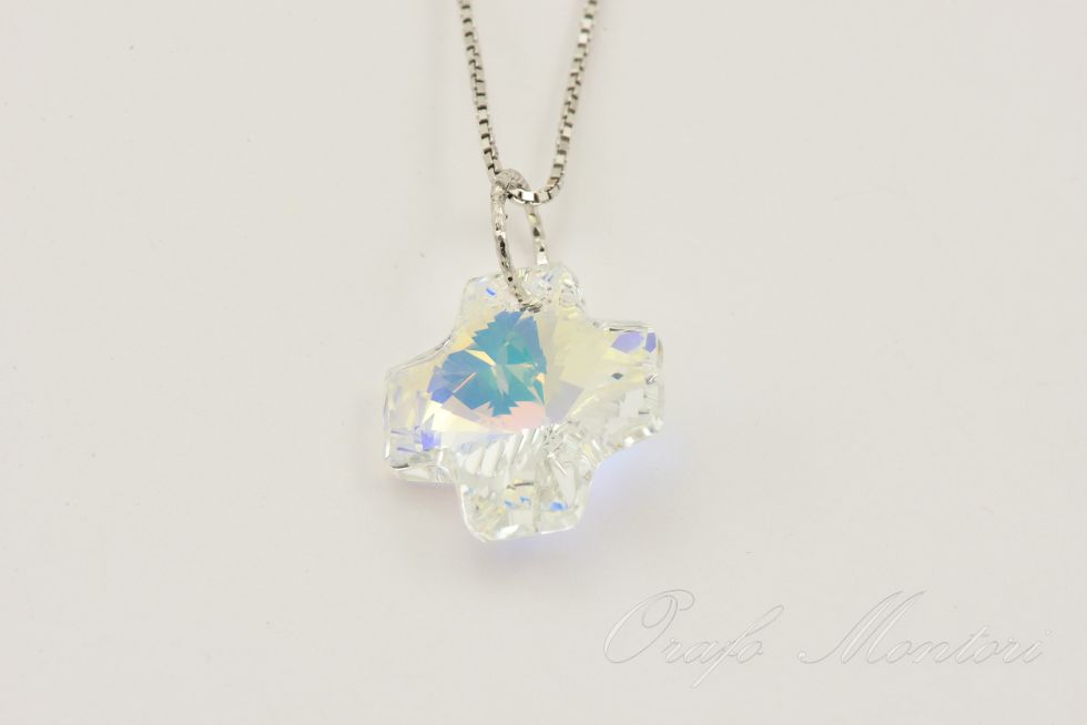 Girocollo con croce swarovsky